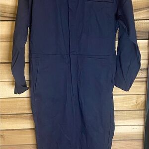 FedEx Men's Bulwark Vf Imagewear Navy Blue flame resistant coveralls 38 amall
